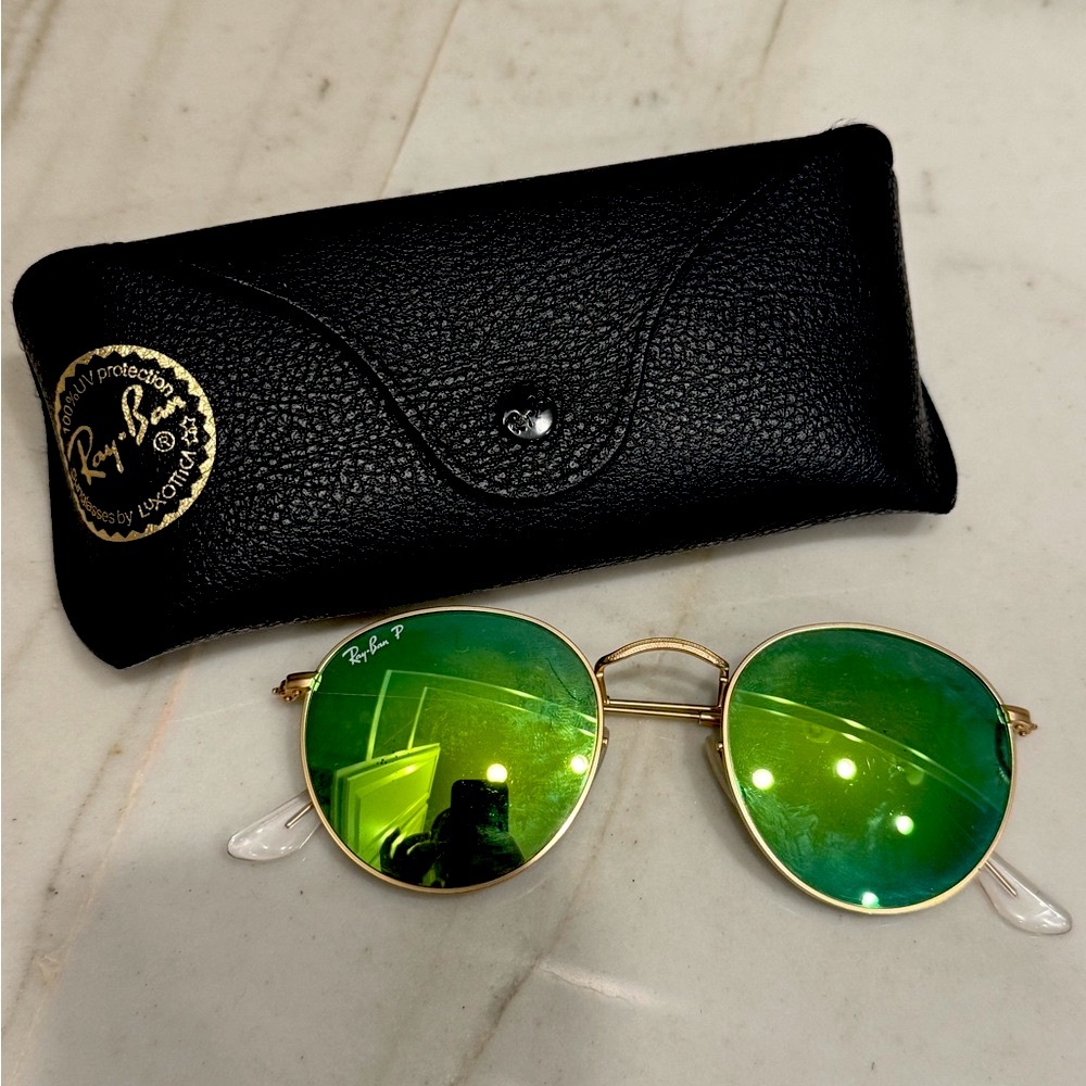 Ray-Ban Polarized Round Flash Lenses